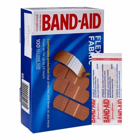 Band-Aid Adhesive Strip 1 X 3 Inch Fabric Rectangle Tan Sterile 10381370044441